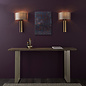 Vernon -  Brass Modern Luxury Wall Light with Mink Shade