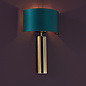 Vernon - Brass Modern Luxury Wall Light with Teal Shade