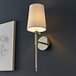 York -  Nickel Modern Wall Light with White Shade