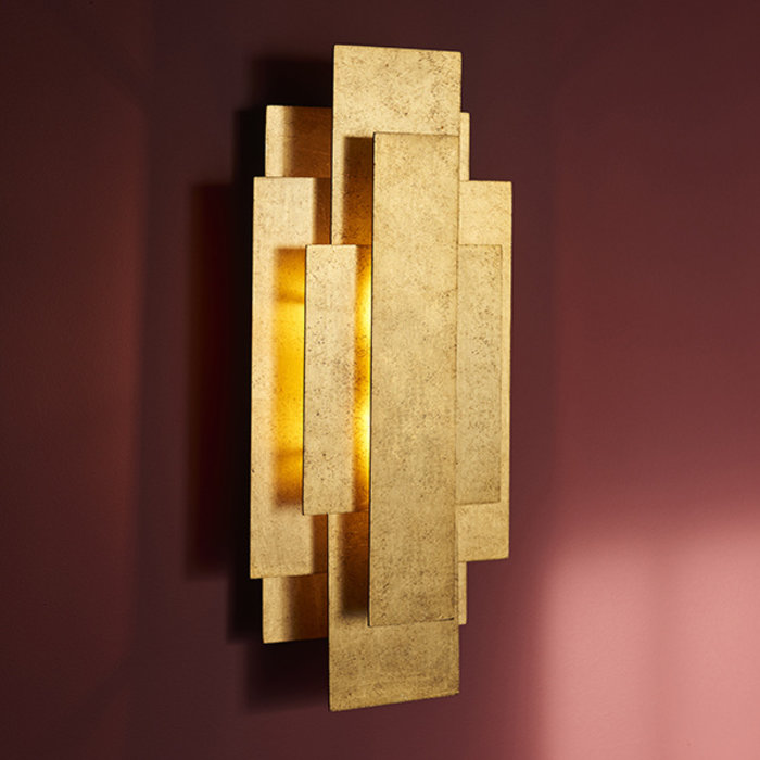 Belmont -  Layered Gold Leaf Modern Wall Light