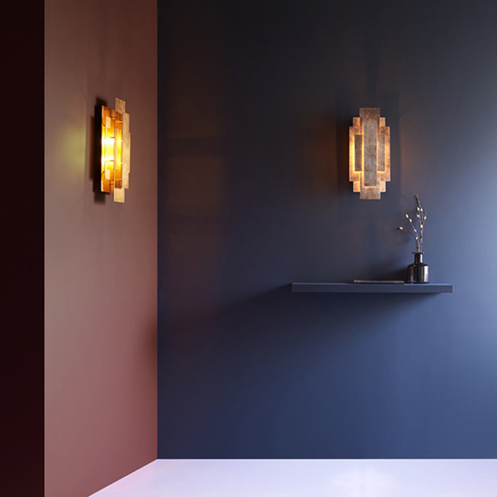 Belmont -  Layered Gold Leaf Modern Wall Light