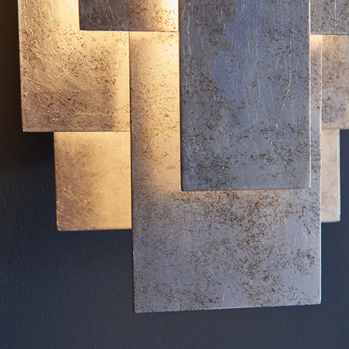 Belmont - Layered Silver Leaf Modern Wall Light