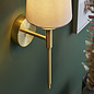 York - Brass Wall Light with White Shade