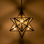 Sirius - Glass Panelled Star Pendant - Small