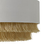 Fringe - Easy Fit Ivory Drum Pendant Shade - Gold Fringe