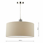 Ecru - Easy Fit Taupe Drum Pendant Shade - 40cm