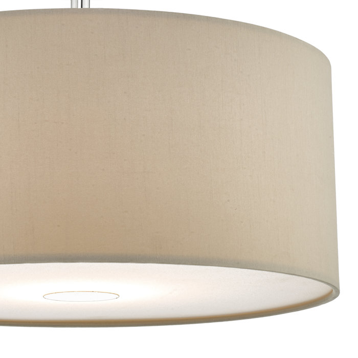 Ecru - Easy Fit Taupe Drum Pendant Shade - 40cm