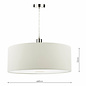 Porcelain White Easy Fit Drum Pendant Shade - 60cm