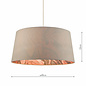 Coral - Easy Fit Grey Drum Pendant Shade - 49cm