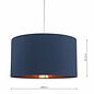 Dominic - Easy Fit Navy Blue & Copper Pendant Shade - 40cm
