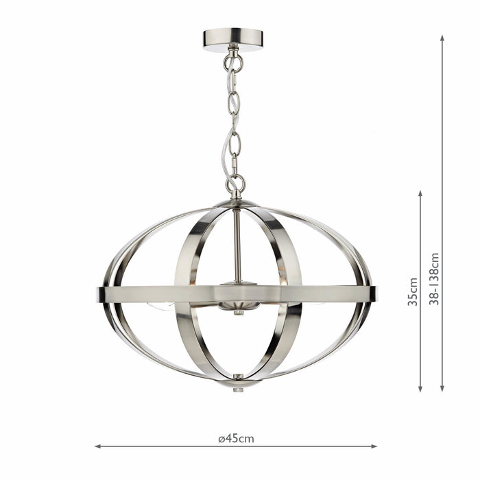 Industrial Satin Chrome Cage - Feature Light