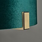 Mayfair - Luxury Modern Drum Table Light - Green Velvet & Antique Brass