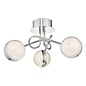 Nyma - LED 3 Light Semi Flush Sparkling Orb Ceiling Light