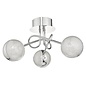 Nyma - LED 3 Light Semi Flush Sparkling Orb Ceiling Light