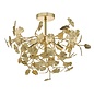 Yadira - Twisting Leaf Gold Semi Flush Ceiling Light