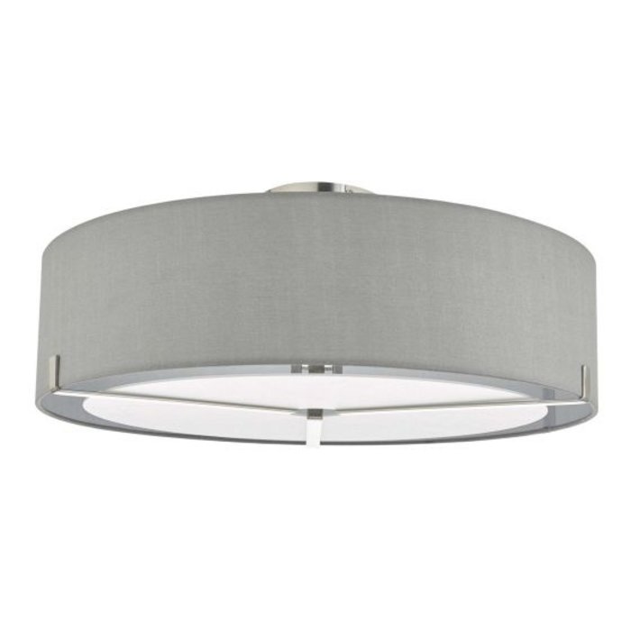 Santino - Semi Flush Grey Drum Feature Light