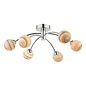 Swirl - Art Glass 6 Light Semi Flush Ceiling Light