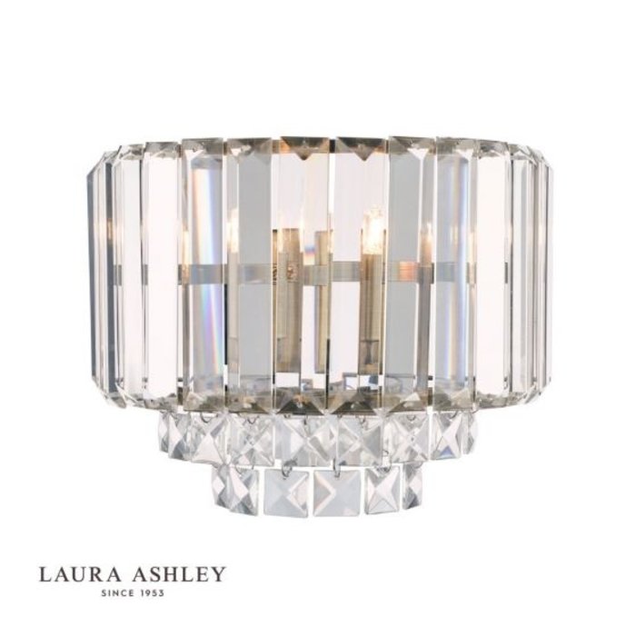 Vienna - Classic Crystal Wall Light - Antique Brass - Laura Ashley