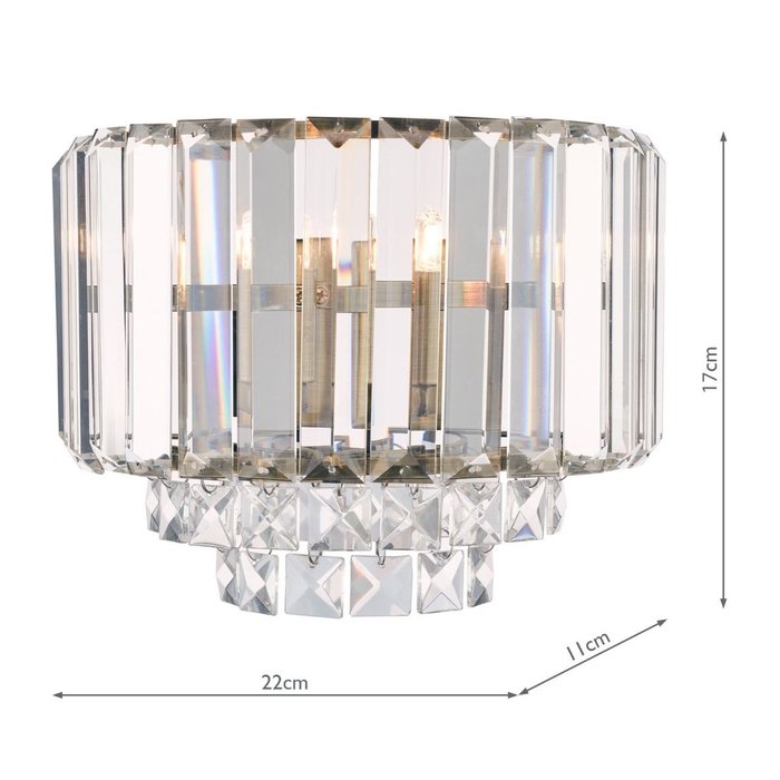 Vienna - Classic Crystal Wall Light - Antique Brass - Laura Ashley