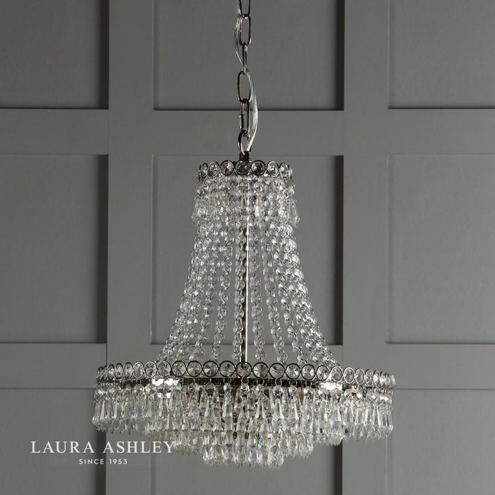 Enid - Cut Glass Classic Basket Chandelier - Laura Ashley