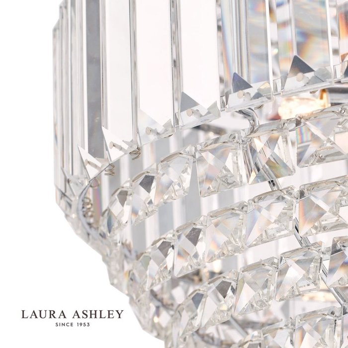 Vienna - Crystal & Chrome Orb Chandelier - Laura Ashley