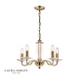 Carson - Cut Glass Antique Brass 5 Light Chandelier - Laura Ashley