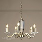 Carson - Cut Glass Antique Brass 5 Light Chandelier - Laura Ashley