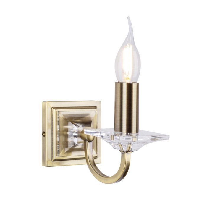 Carson - Cut Glass Antique Brass Wall Light - Laura Ashley