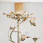 Leaf - Ornate Flower Table Lamp - Cream & Gold