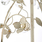 Leaf - Ornate Flower 3 Light Chandelier  - Cream & Gold with Beading