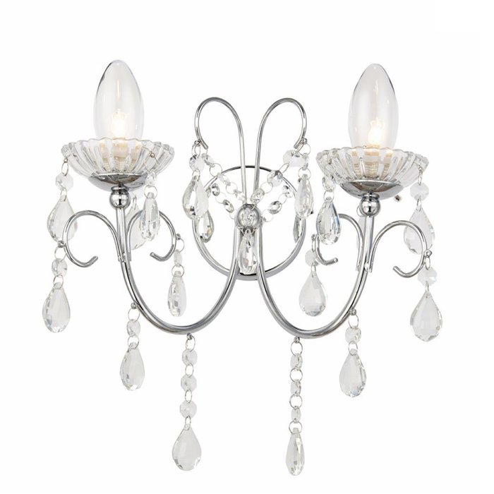 Tabby - Classic Waterfall Crystal Wall Light