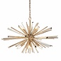 Welburn - Large Starburst Pendant with Champagne Glass Shards & Brass