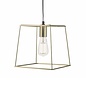 Cube - Polished Gold Cage Pendant Light