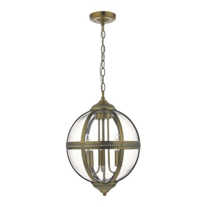 Heritage - Classic Globe Lantern - Antique Brass & Glass