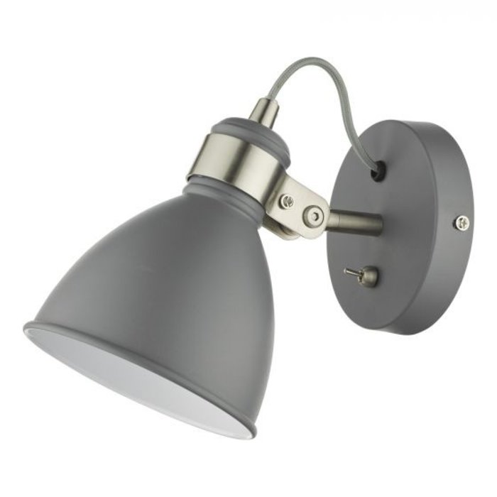 Freddy - Nordic Spotlight - Grey & Satin Chrome