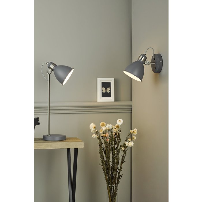 Freddy - Nordic Spotlight - Grey & Satin Chrome