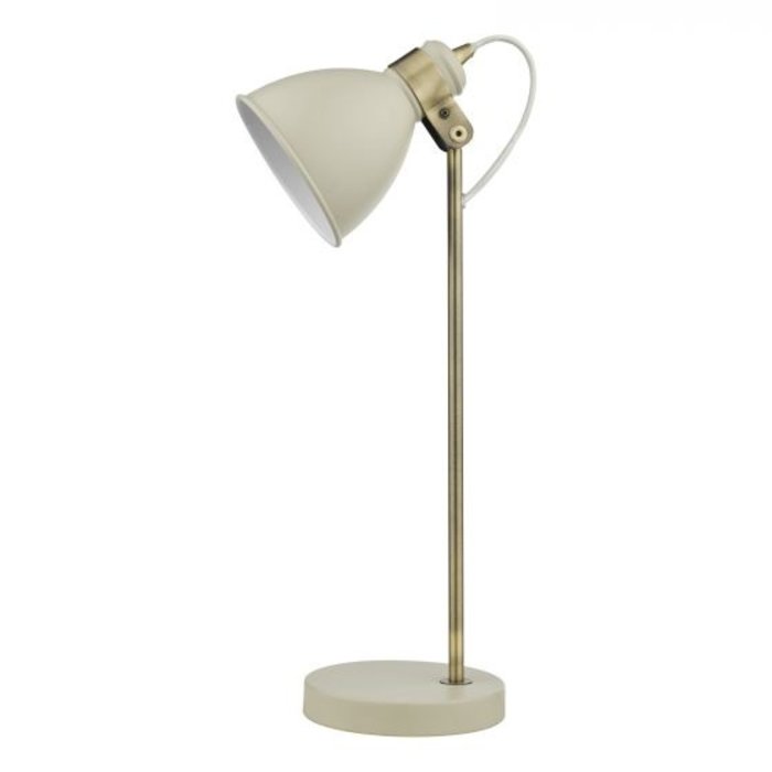 Freddy - Nordic Cream & Brass Table Lamp