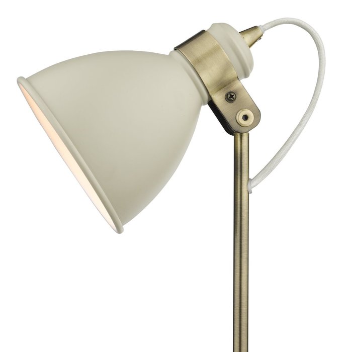 Freddy - Nordic Cream & Brass Table Lamp