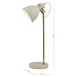 Freddy - Nordic Cream & Brass Table Lamp