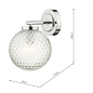 Bruce - Textured Glass Wall Light - IP44 Bathroom