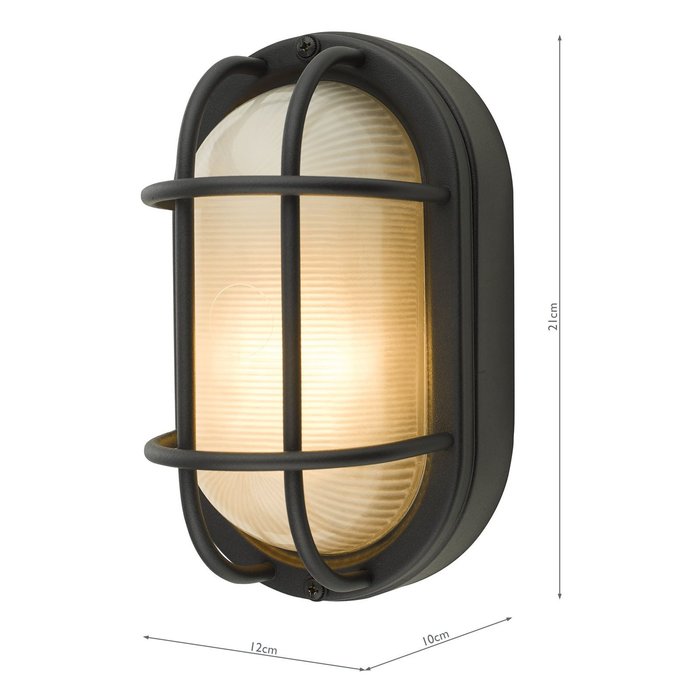 Langford - Modern Black Industrial Bulkhead Outdoor Wall Light