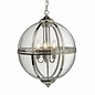 Heritage - Large Classic Globe Lantern - Polished Nickel & Glass