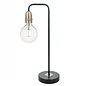 Rod - Matt Black & Brass Industrial Stick Table Lamp