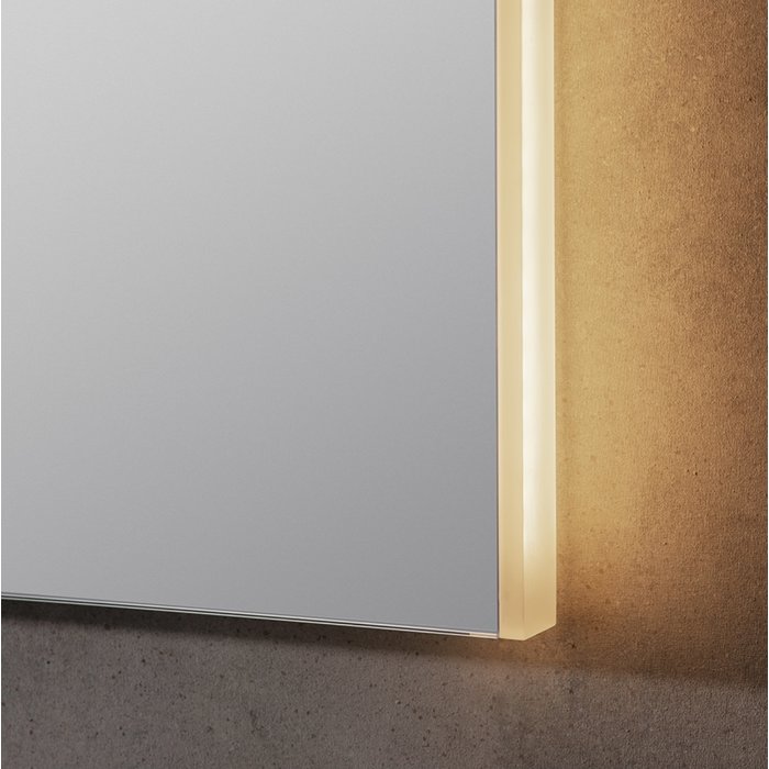 Italo - Slim-line Side Lit LED Illuminated Bathroom Mirror (Colour Changing Technology) & De-mister Pad