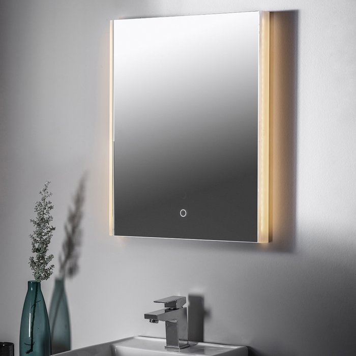 Italo - Slim-line Side Lit LED Illuminated Bathroom Mirror (Colour Changing Technology) & De-mister Pad