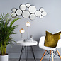 Marble - Planet Art Glass Table Lamp - Polished Chrome