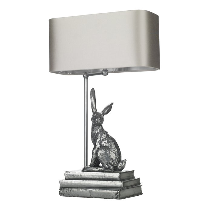 Hopper Table Lamp Pewter - David Hunt