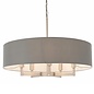 Bempton -  Large Modern Drum Pendant - Grey Shade