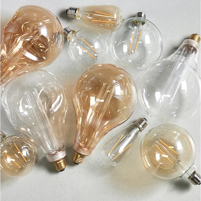 E27 Vintage Decorative Amber Pear LED Light Bulb - 2W