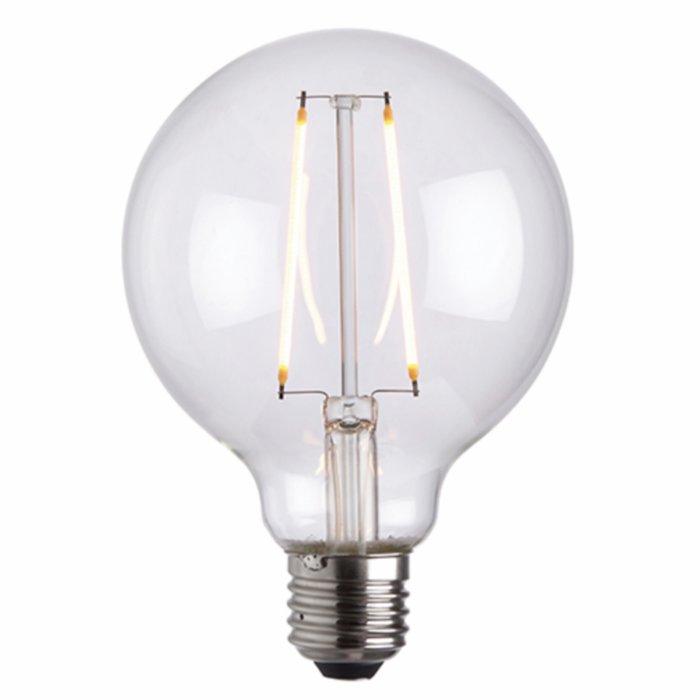 E27 Vintage Decorative Clear Glass Globe LED Light Bulb - 2W